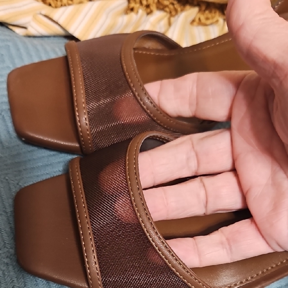 Steve Madden Chocolate Brown Strappy Heels - Picture 5 of 6
